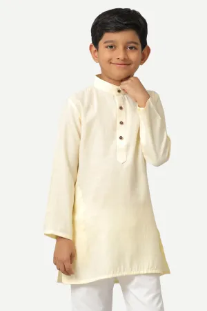 Shining Star - Cream White Kurta Set For Kids | Uathayam