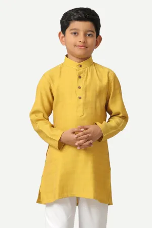 Shining Star - Mustard Yellow Kurta For Kids | Uathayam