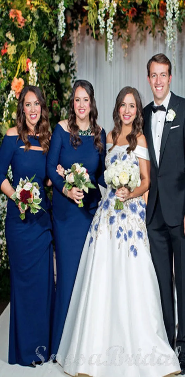 Simple Mismatched Mermaid Elegant Formal Bridesmaid Dresses, Long Bridesmaid Dress WG582