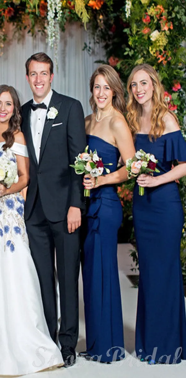 Simple Mismatched Mermaid Elegant Formal Bridesmaid Dresses, Long Bridesmaid Dress WG582