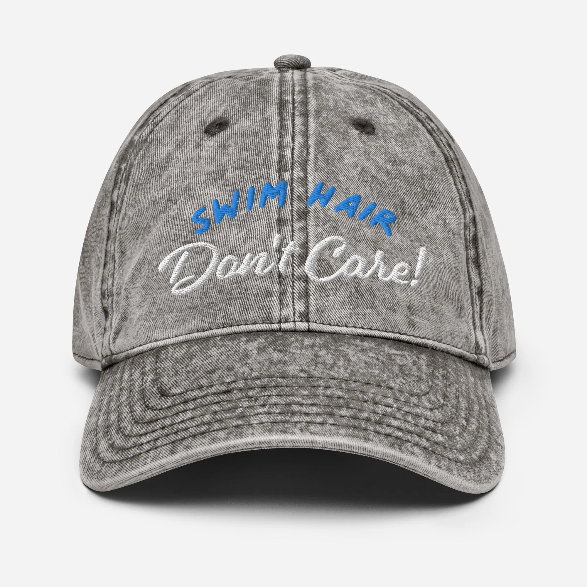 Swim Hair Don't Care Vintage Twill Baseball Cap