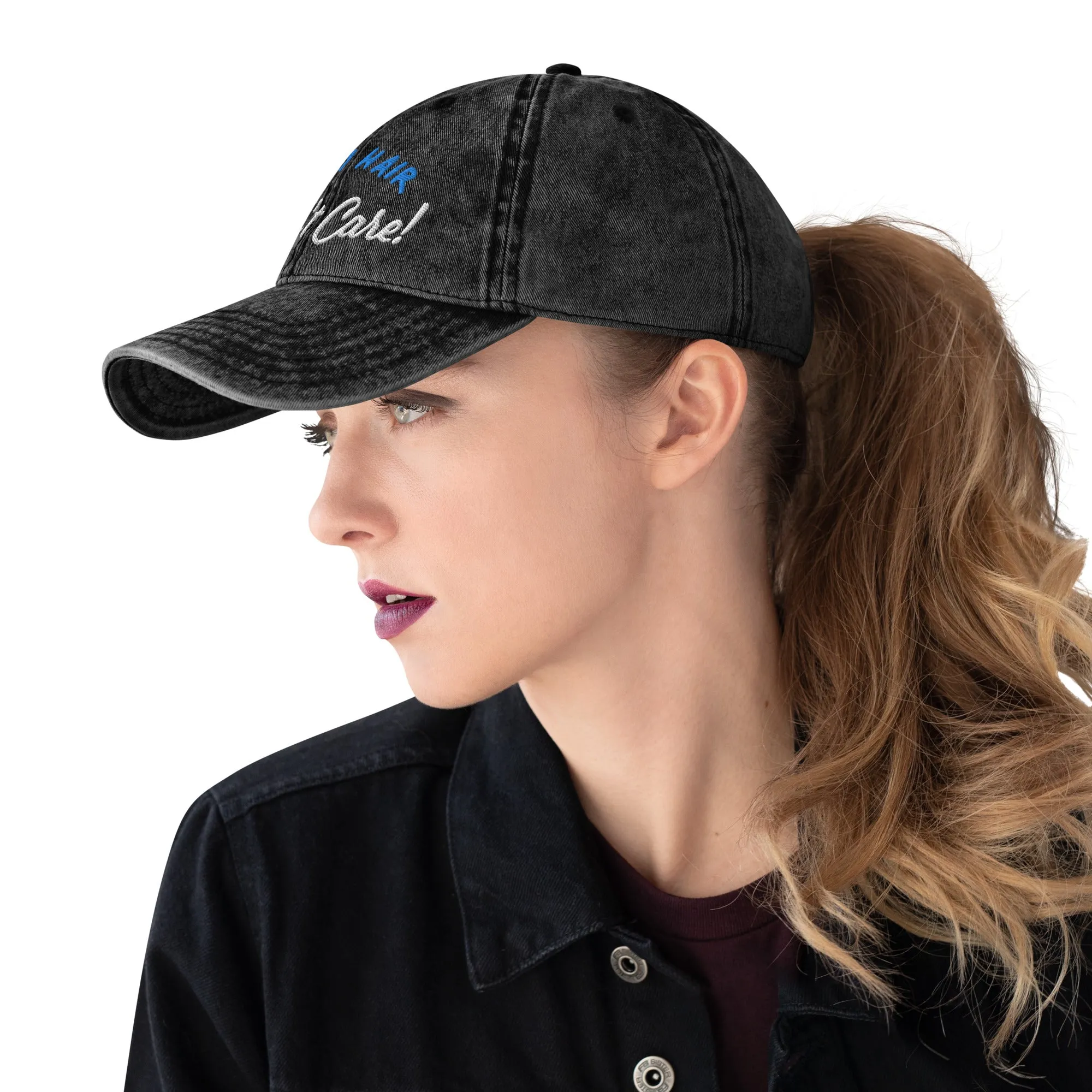 Swim Hair Don't Care Vintage Twill Baseball Cap