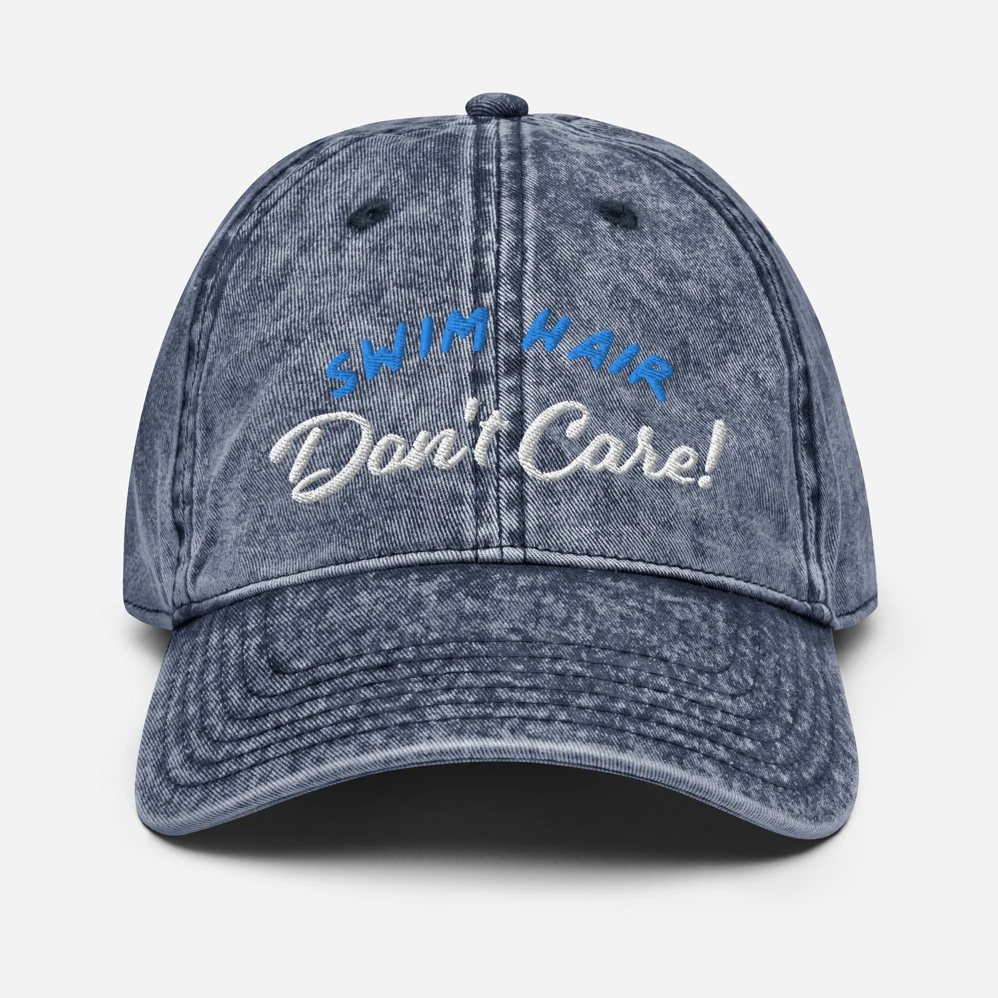 Swim Hair Don't Care Vintage Twill Baseball Cap