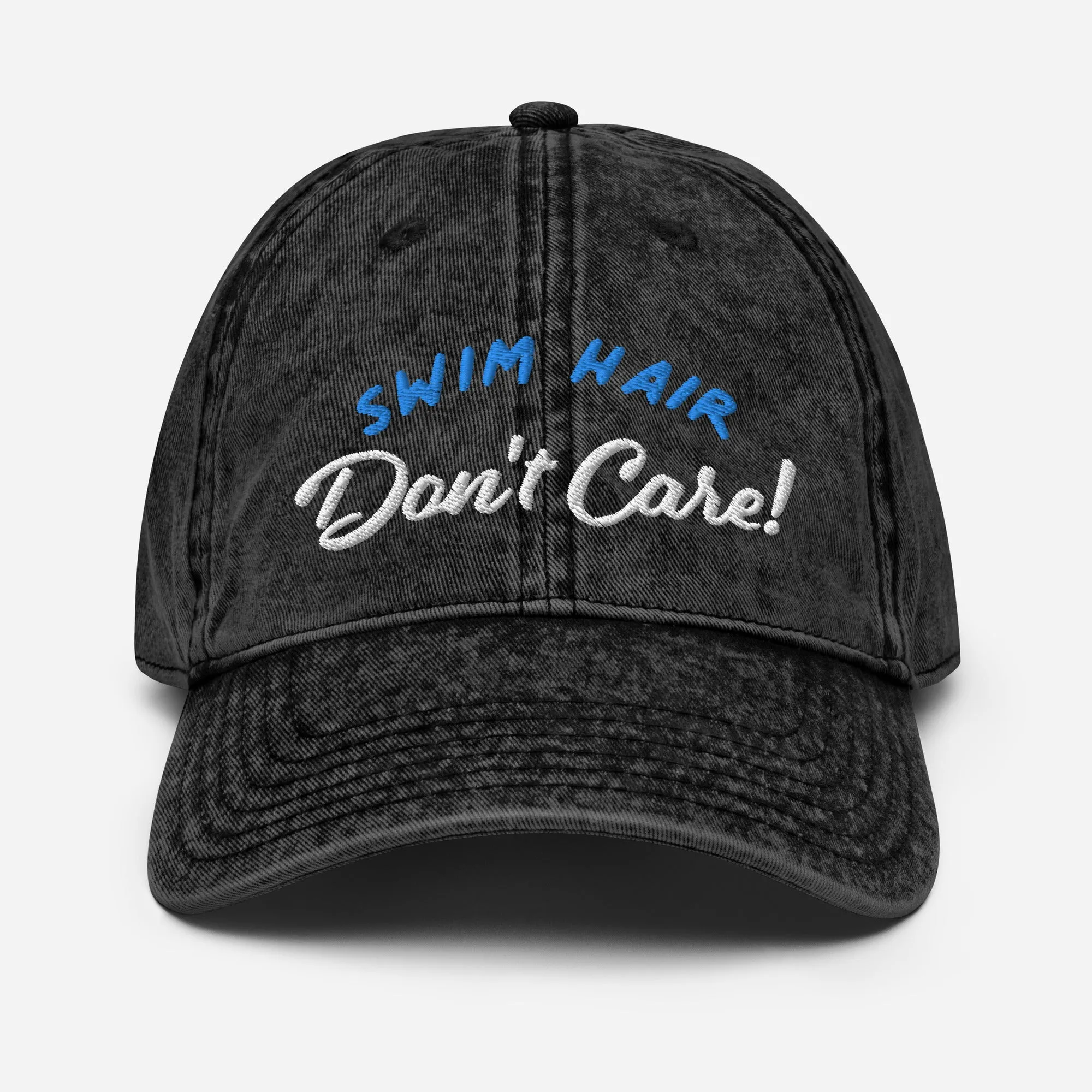 Swim Hair Don't Care Vintage Twill Baseball Cap