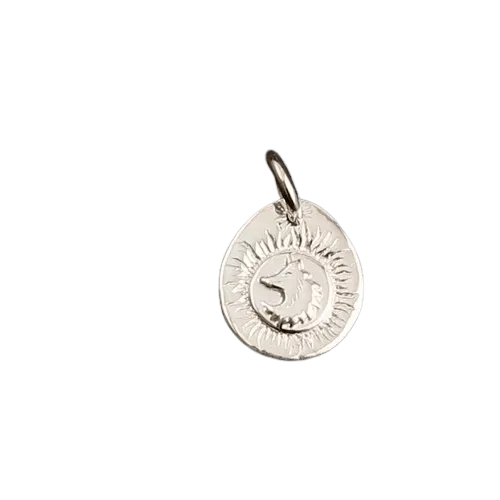 Tady King Stamped Animal Head Pendant