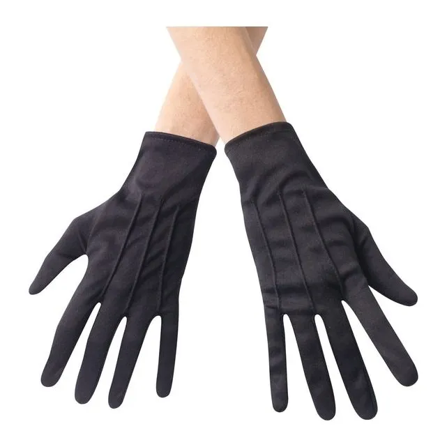 Theatrical Gloves W/Snap Black