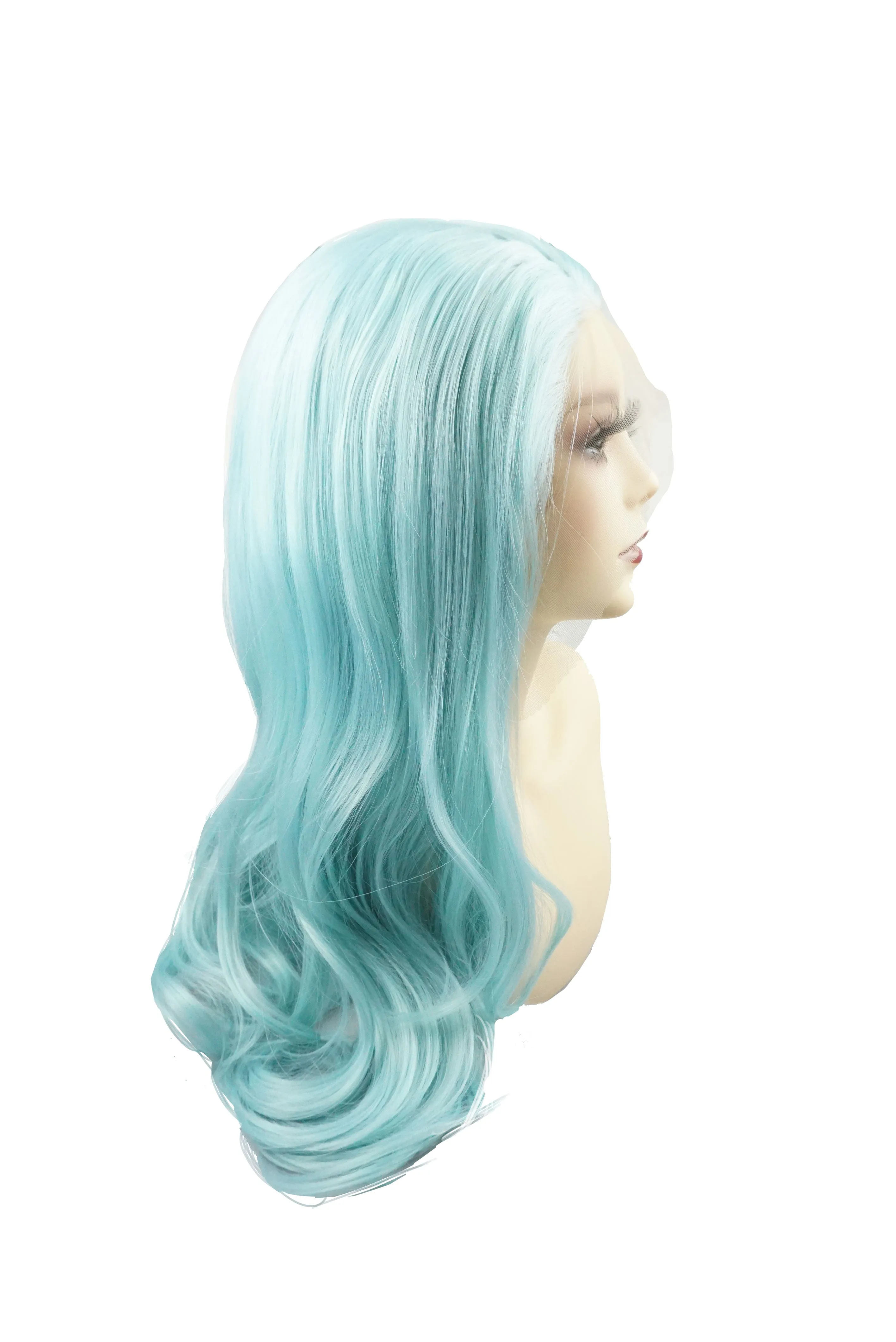 Tiffany blue｜Synthetic Swiss Lace Front Wig