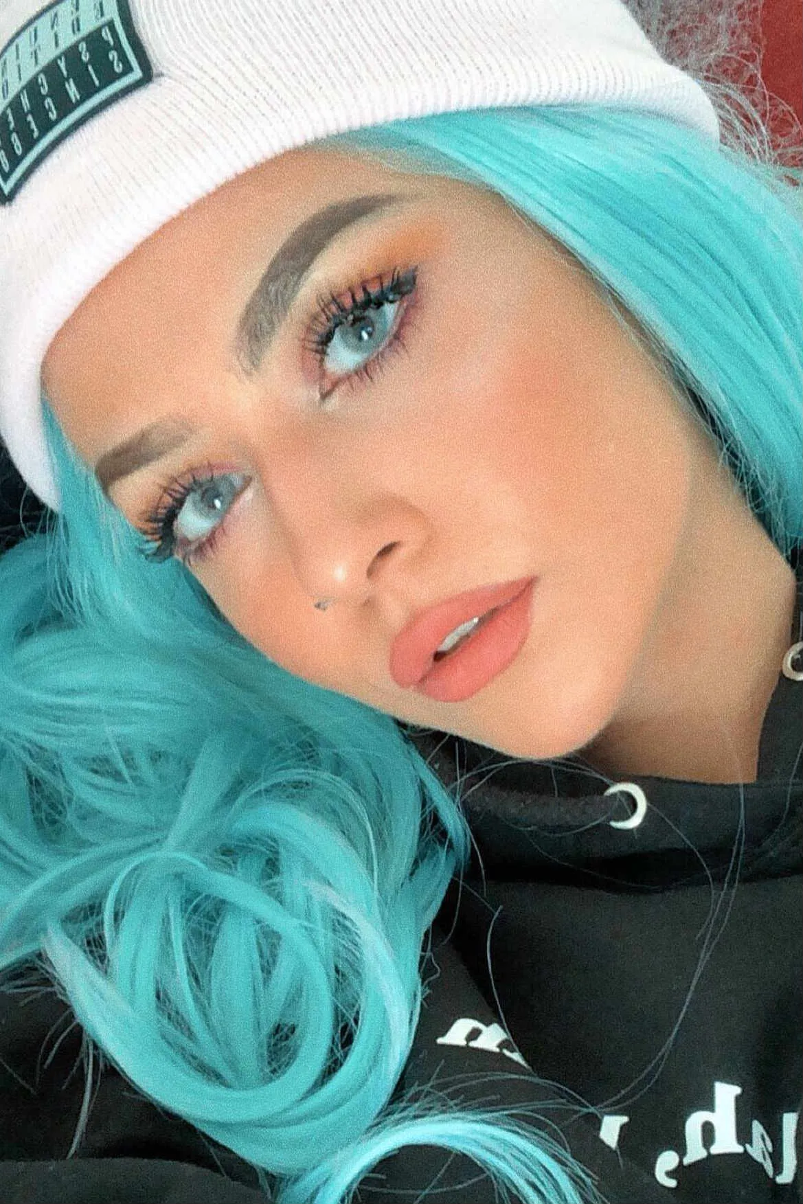 Tiffany blue｜Synthetic Swiss Lace Front Wig