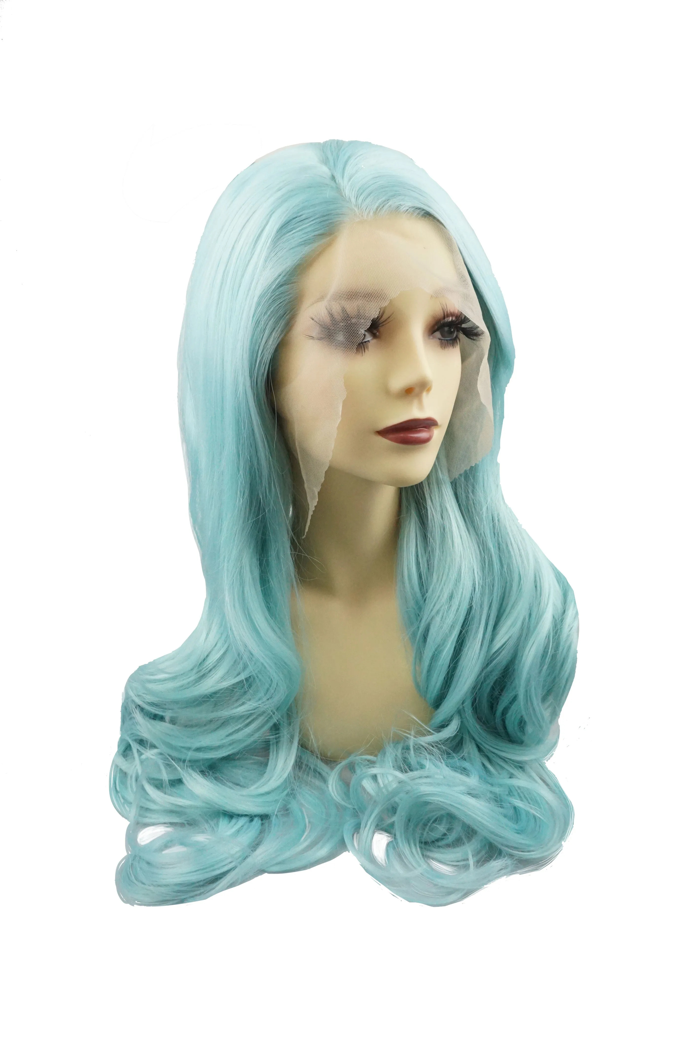 Tiffany blue｜Synthetic Swiss Lace Front Wig