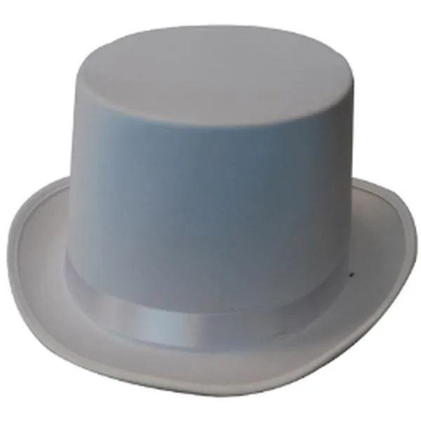 Top Hat - White Satin