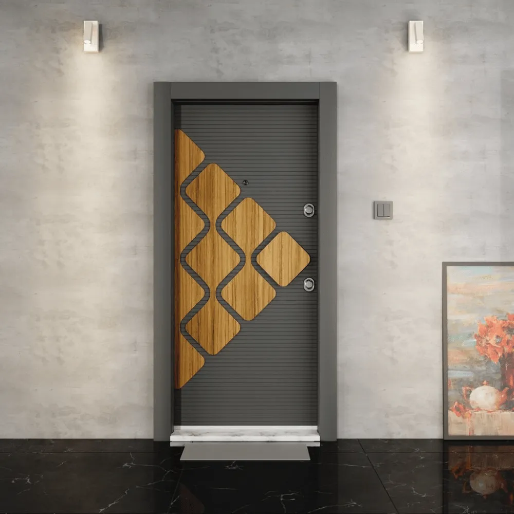 Turkish Luxury PVC Exterior Security Door - CK-7