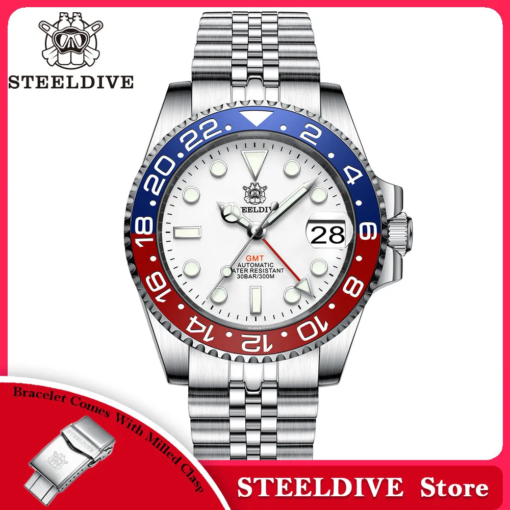 UK Warehouse- Steeldive SD1993 NH34 GMT Automatic Watch