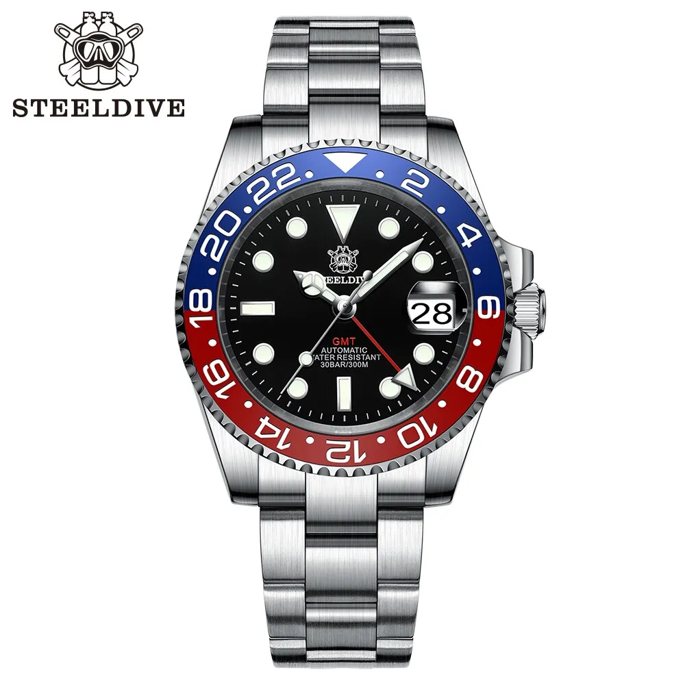 UK Warehouse- Steeldive SD1993 NH34 GMT Automatic Watch