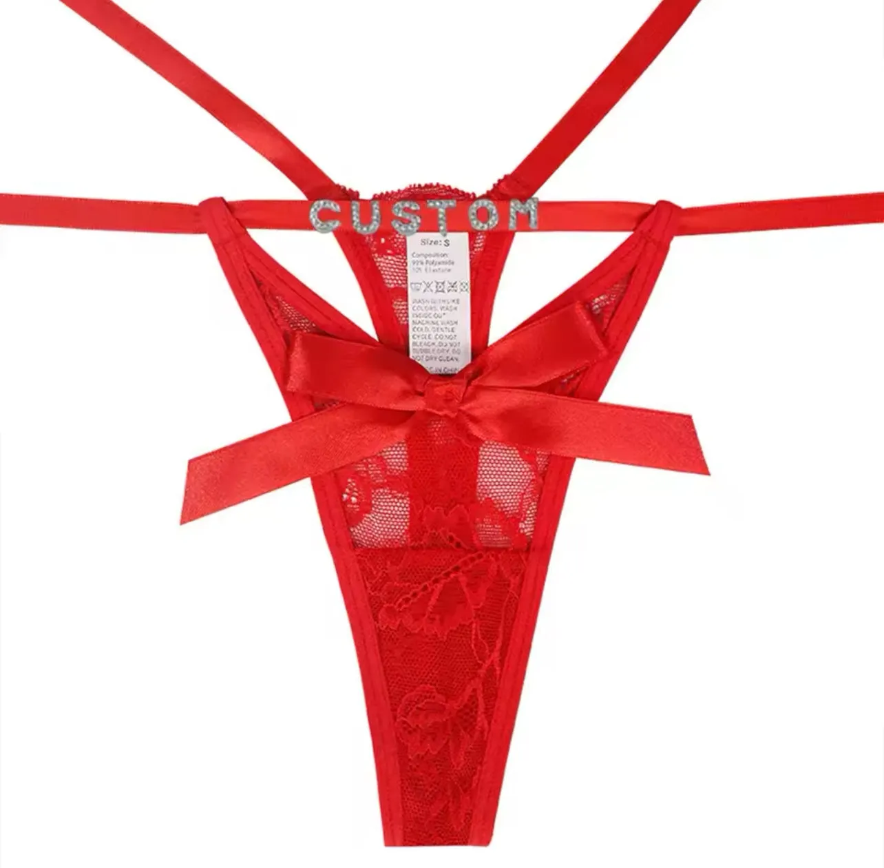 “Very Special” Personalized Crystal Letter G-String Panty