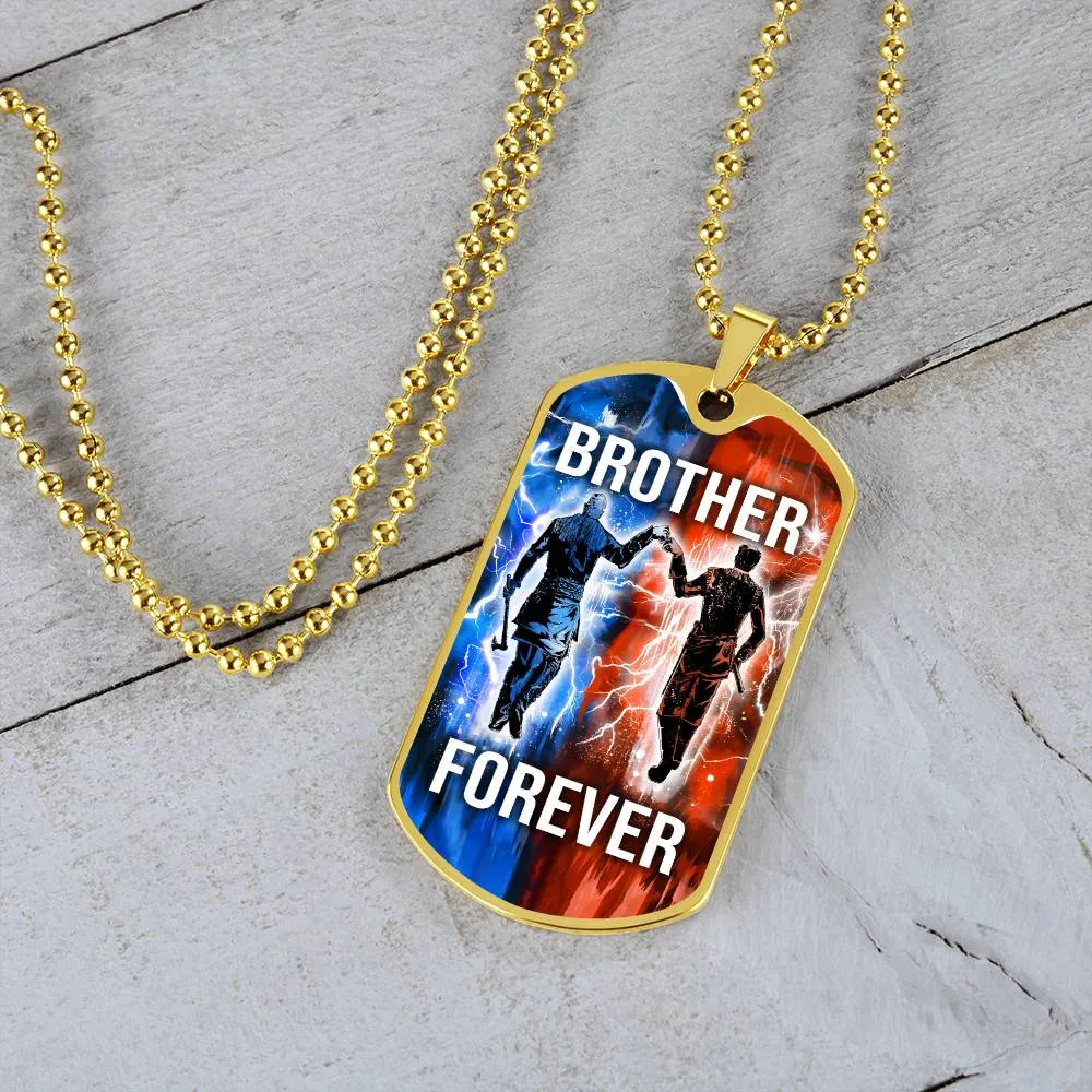 Viking - Brother Forever - Ragnar Lothbrok - Floki - Military Ball Chain - Luxury Dog Tag