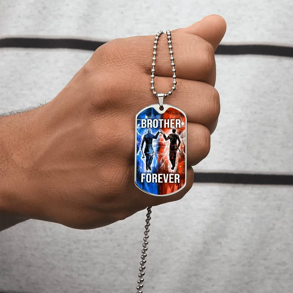 Viking - Brother Forever - Ragnar Lothbrok - Floki - Military Ball Chain - Luxury Dog Tag