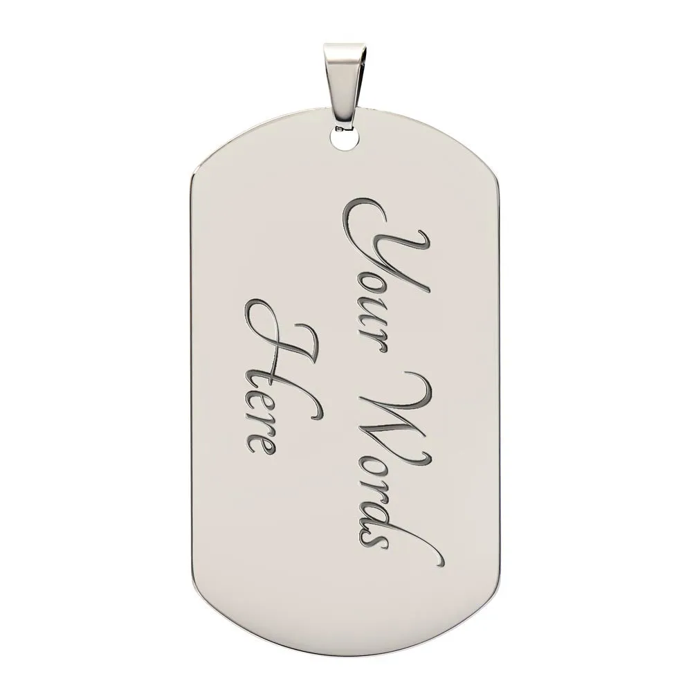 Warrior - Quitting Is Not - Sparta - Spartan - Warrior Dog Tag - Military Ball Chain - Luxury Dog Tag