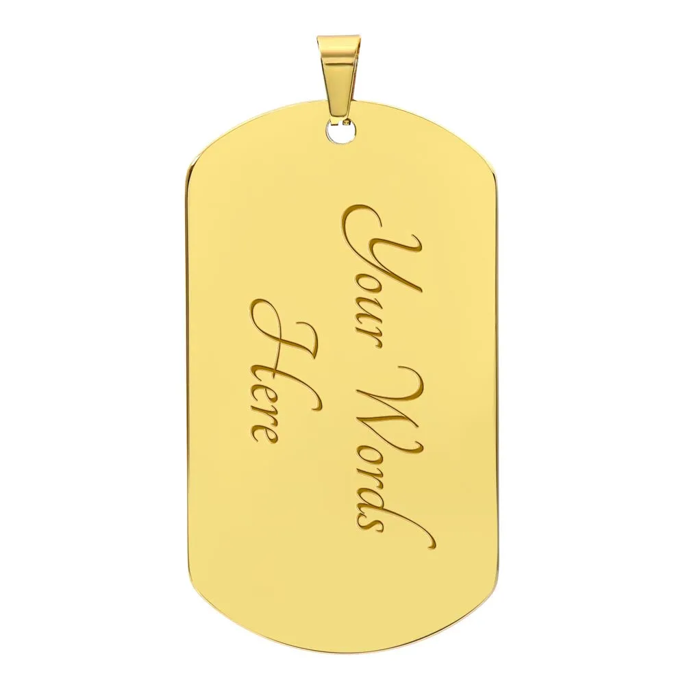 Warrior - Quitting Is Not - Sparta - Spartan - Warrior Dog Tag - Military Ball Chain - Luxury Dog Tag