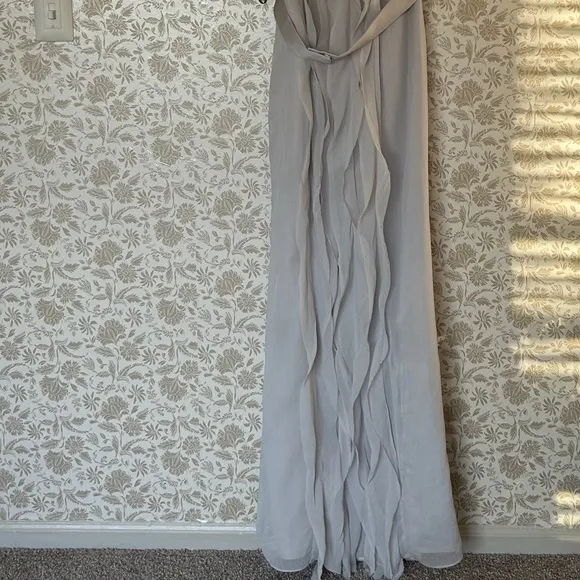 White by Vera Wang One Shoulder Gown Gray Size 8 | NWT $249 | Formal Dress