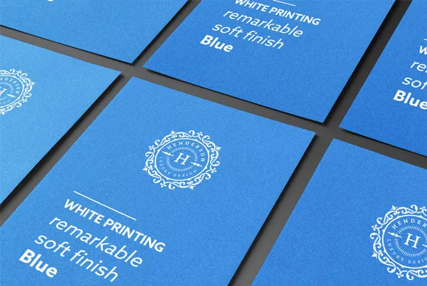 White Ink Business Cards