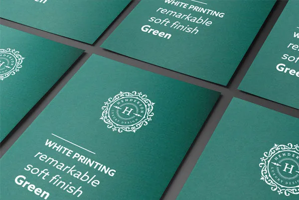 White Ink Business Cards