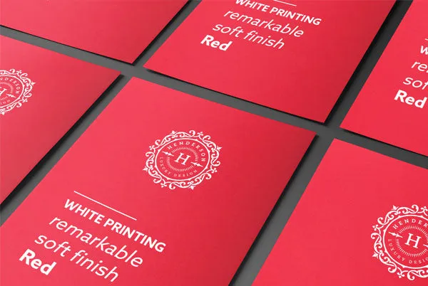 White Ink Business Cards