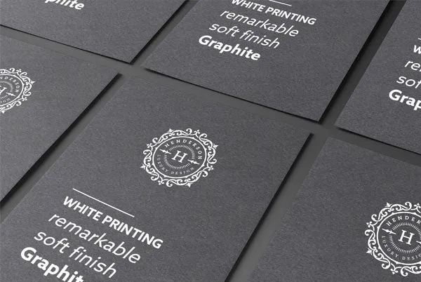 White Ink Business Cards
