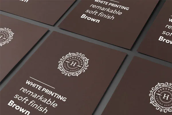 White Ink Business Cards