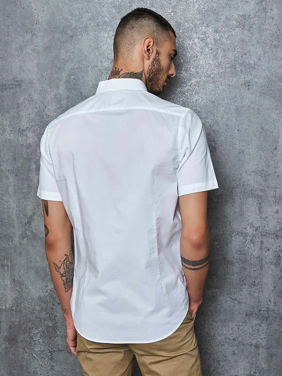 WHITE OXFORD SHIRT- S/S