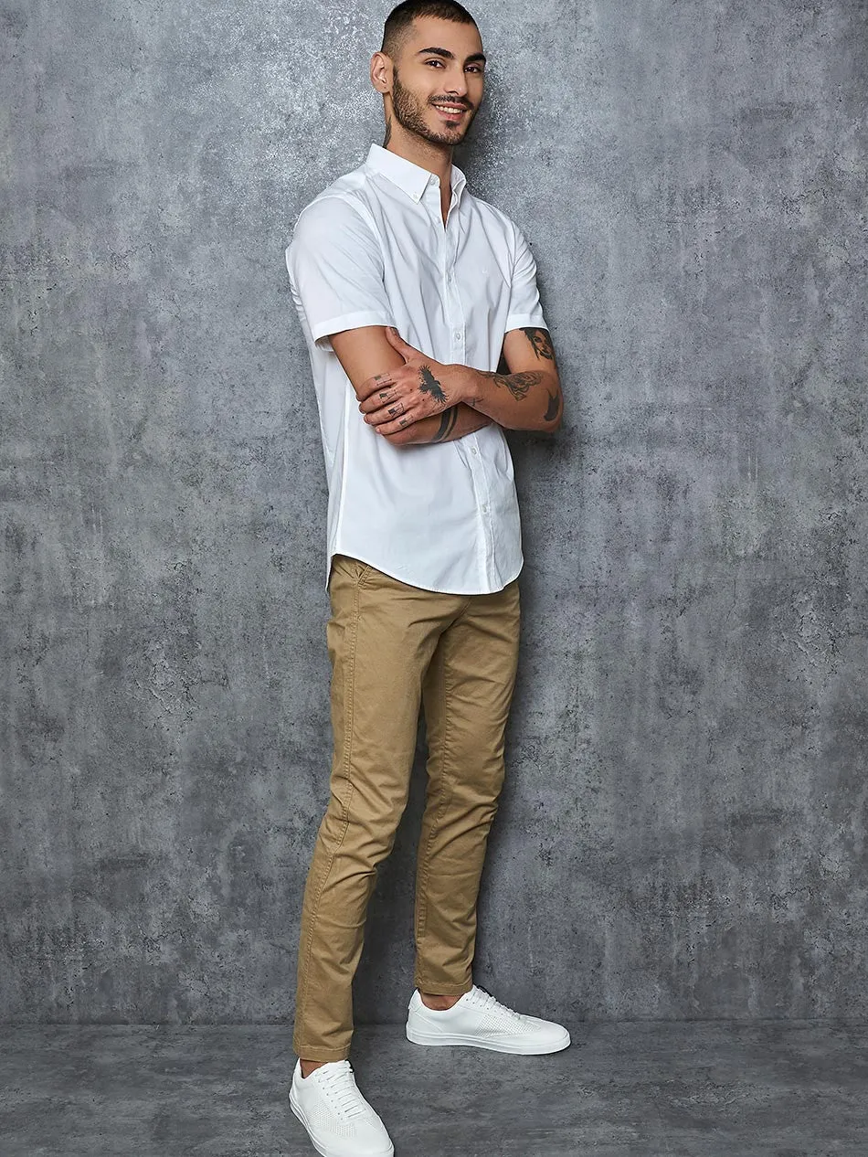 WHITE OXFORD SHIRT- S/S
