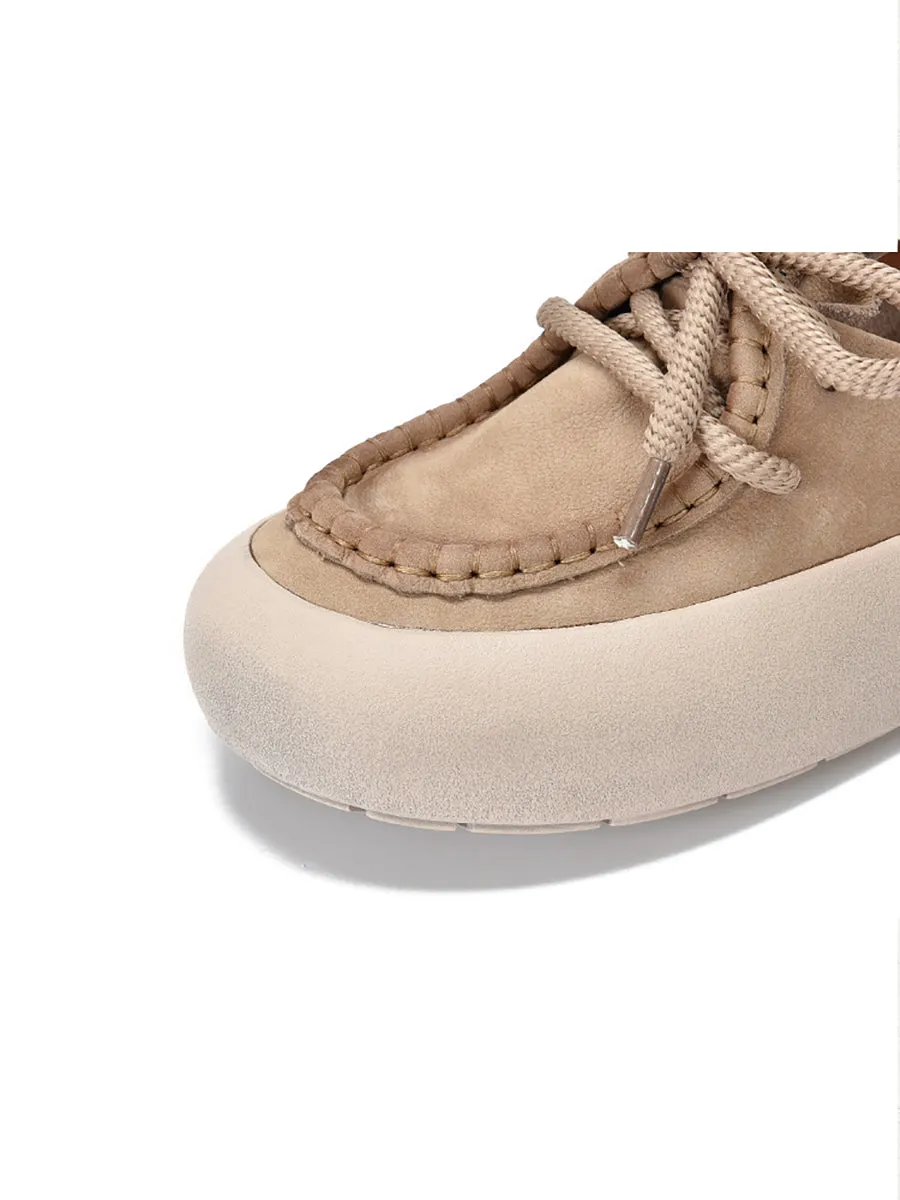 Women Summer Leather Spliced Strap Platform Shoes