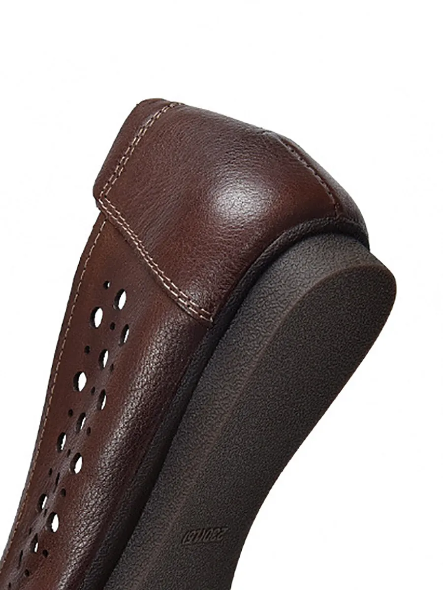 Women Summer Vintage Dot Hollow Out Shoes