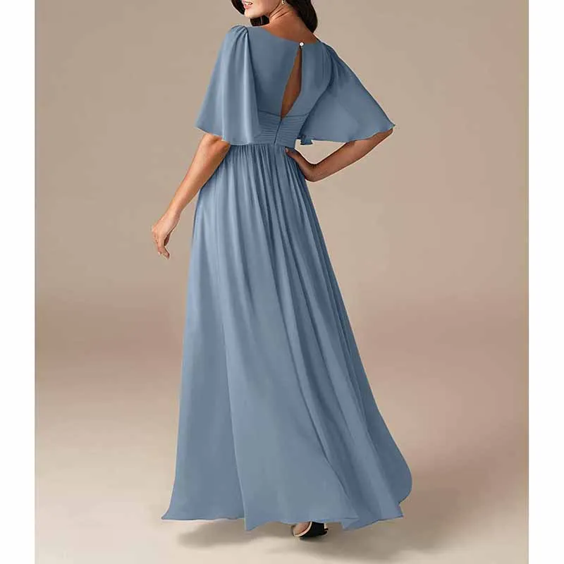 Women's Elegant V-Neck Formal Evening Dresses Bridesmaid dress